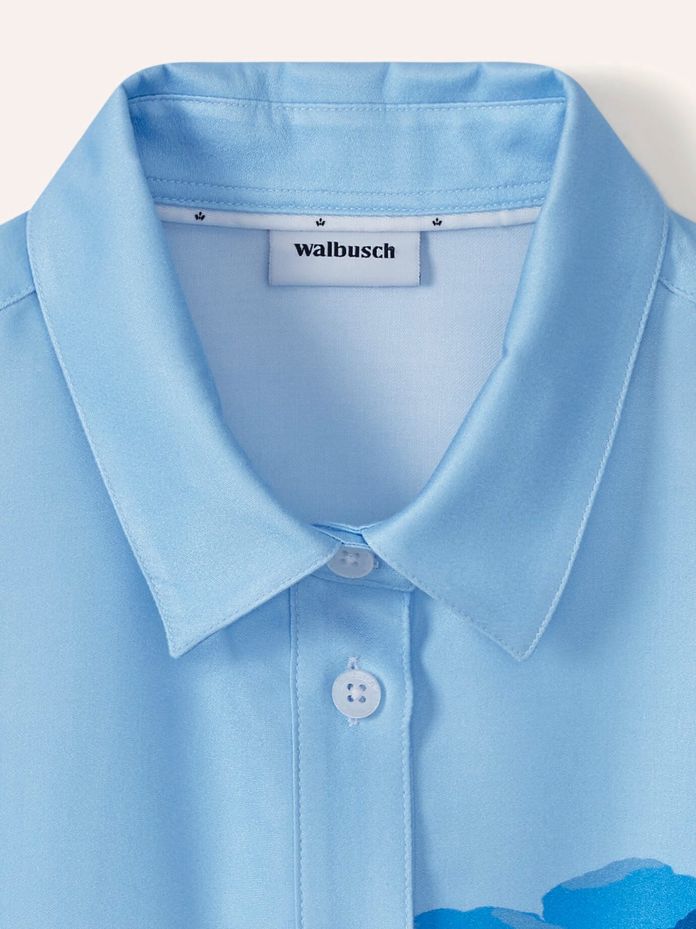 Walbusch Polo Blouse Viscose Blue 36 4