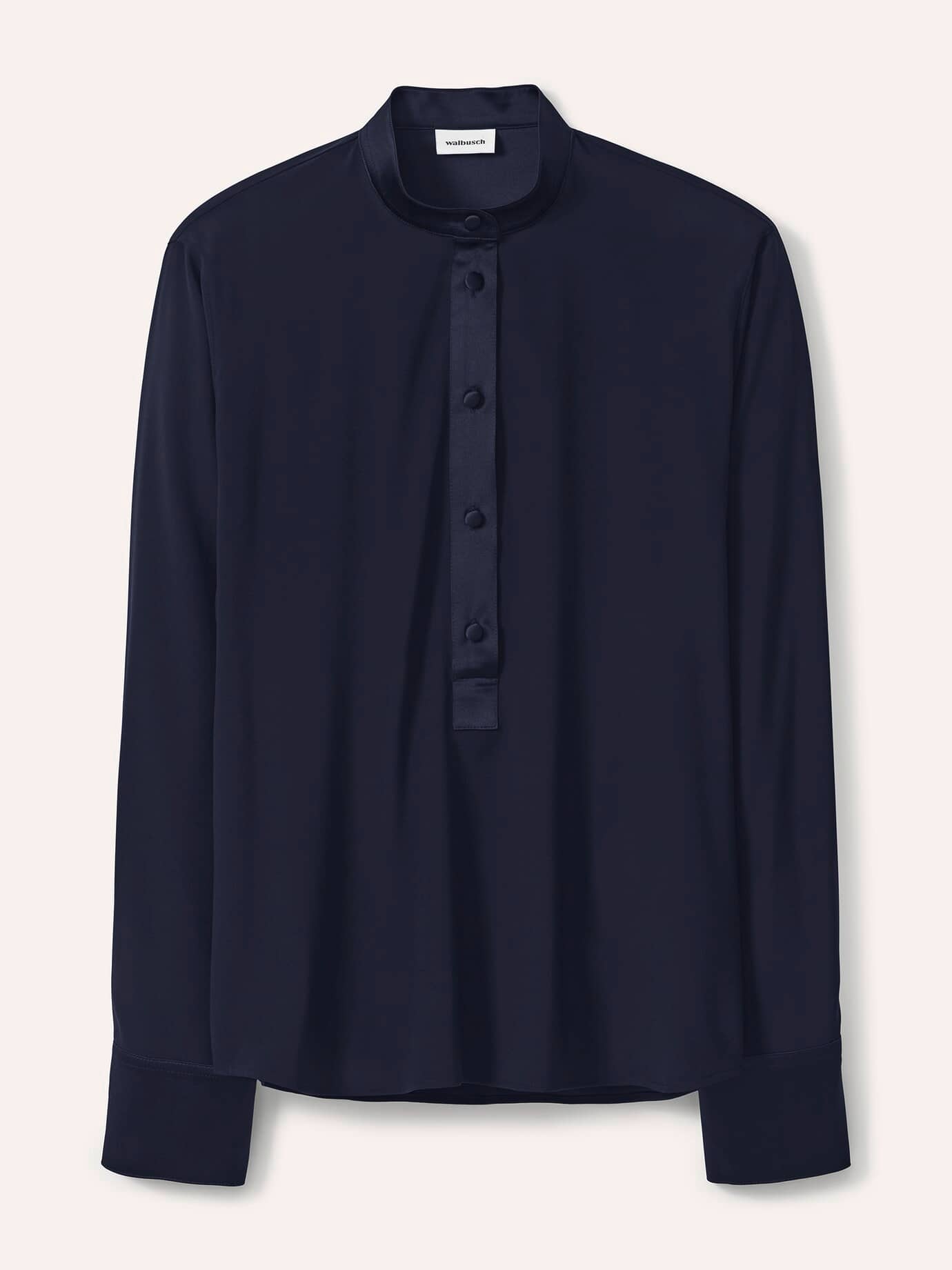 Walbusch Polo Bluse aus Seide, noch offen: Filter Passform#noch offen: Größenlauf, Farbe Blau, 48, edle Seide bequem, da elastisch Damen 3