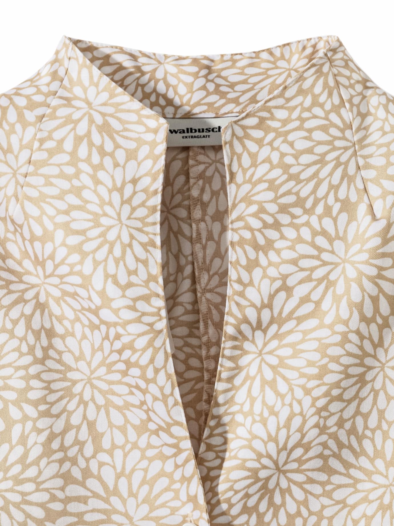Walbusch Extra Smooth Blouse Goblet Collar Beige 50 4