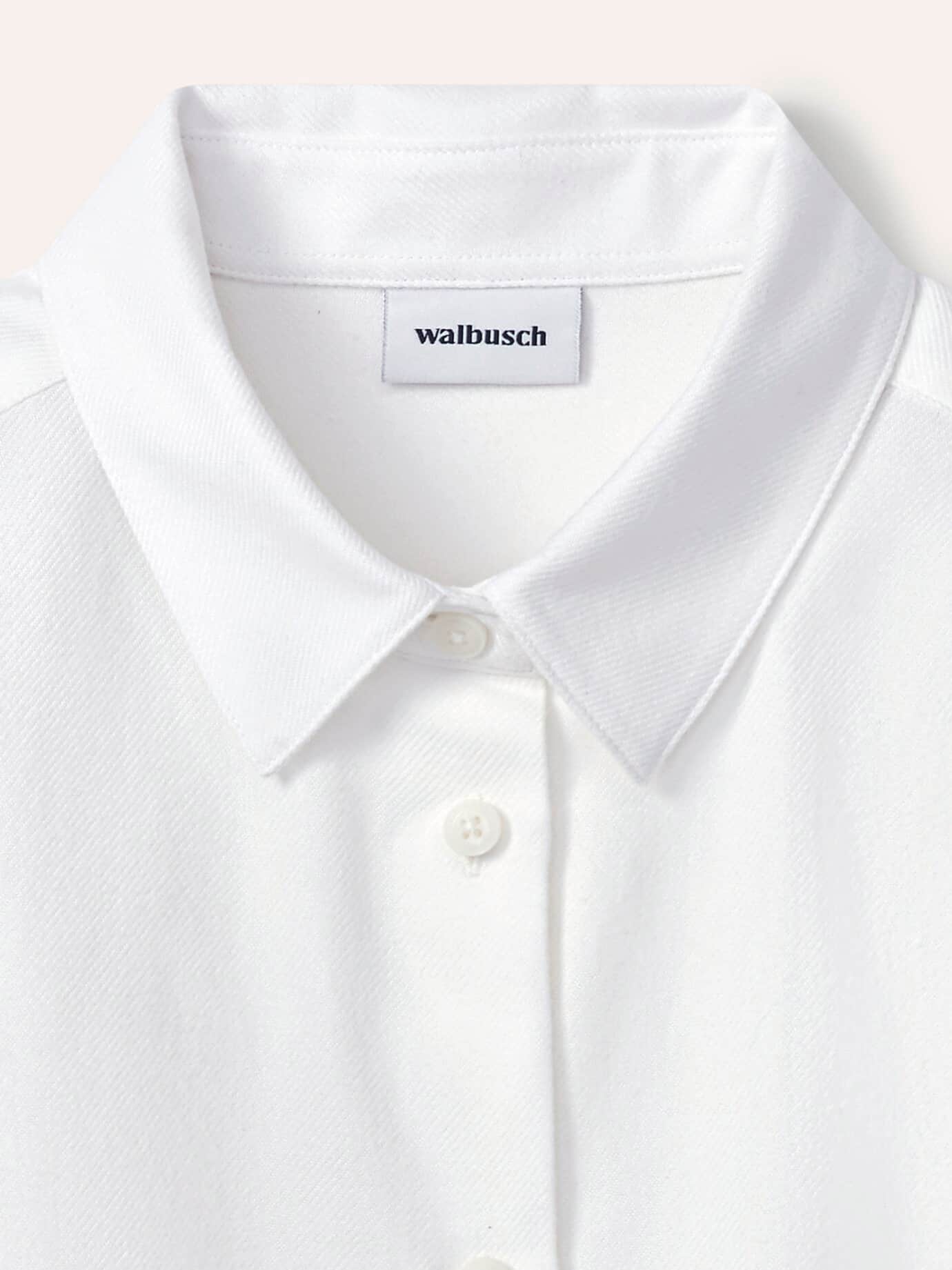 Walbusch Thermo Flannel Shirt Blouse White 48 4