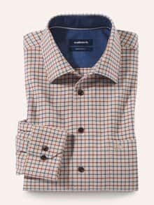 Flanell-Hemd mit Relax-Kragen Tattersall