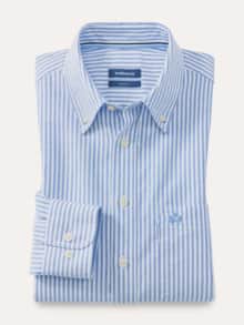 Premium Oxford-Hemd Streifen Blau