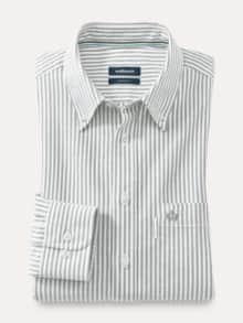 Premium Oxford-Hemd Streifen Schilf