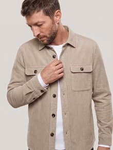 Overshirt aus Breitcord Natur