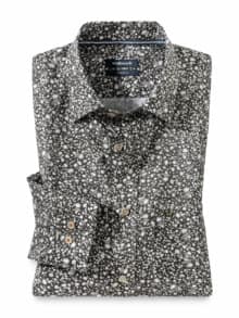 Pures Leinen Hemd Druck Schilf