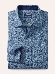 Aktiv-Hemd Blumen Druck