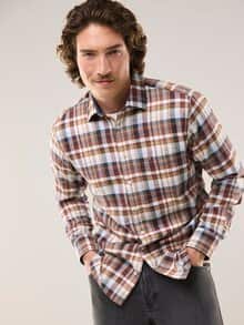 Softflanell-Hemd Karo Rost