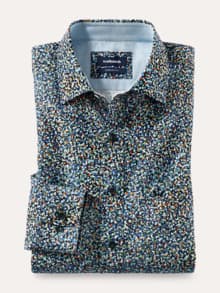 Extraglatt-Hemd Soft-Twill Druck Multi