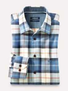 Sturmtief Flanell-Hemd Tartan Blau