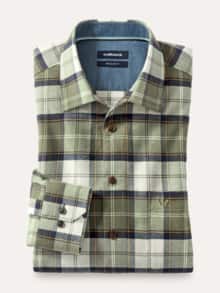Sturmtief Flanell-Hemd Tartan Schilf