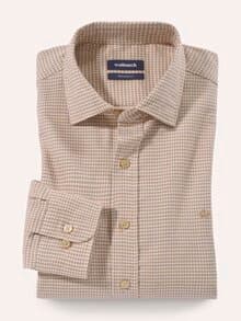 Soft-Flanell Hemd mit Kent-Kragen Minikaro Natur