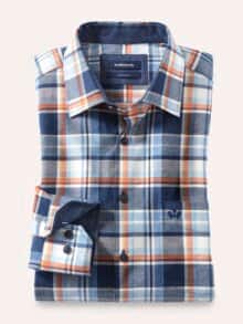 Softflanell-Hemd Karo Blau