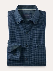 Sturmtief Flanell-Hemd Vichy Marine