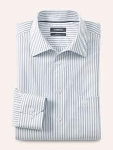 Extraglatt-Hemd Streifen Blau