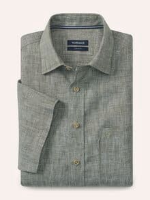 Pures Leinen Hemd Uni Schilf