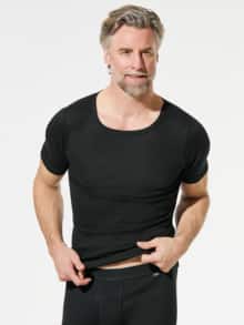 Masterclass-Rundhals-Shirt 2er-Pack Schwarz