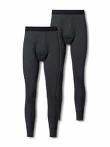 Thermo-Hose lang 2er-Pack Anthrazit Gestr