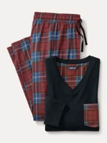 Tartan Pyjama Rot/Marine