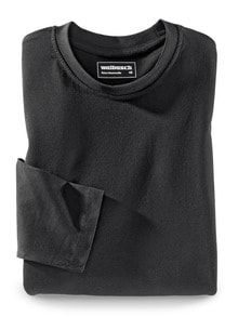 Langarm-Shirt Rundhalsausschnitt Schwarz