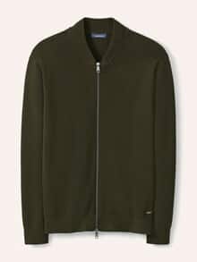 Zip-Jacke Ministruktur Oliv