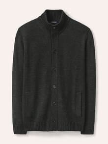Strick-Blouson mit Merinowolle Grau