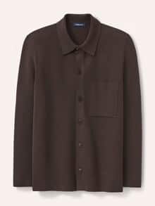 Milano Strickjacke mit Baumwolle Dunkelbraun