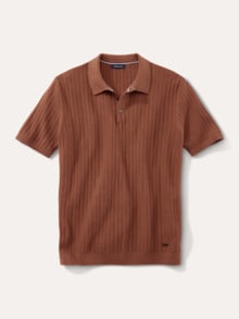 Baumwoll-Strickpolo Toffee