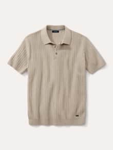 Baumwoll-Strickpolo Sand