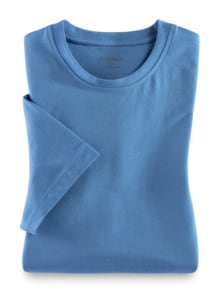 T-Shirt Rundhalsausschnitt Mittelblau