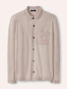 Geknöpftes Strickpolo Sand