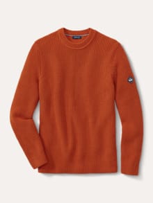 Patentstrick-Pullover Rotorange