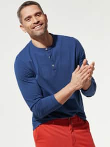 Henley-Shirt Blau