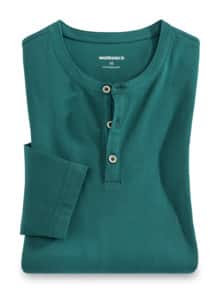 Henley-Shirt Smaragd
