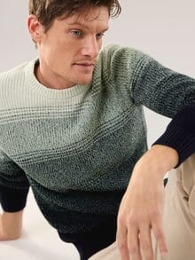 Degradee Pullover Lindgrün