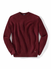 Cashmino Pullover Nahtlos Weinrot