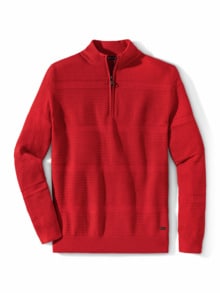 Strukturtroyer Pima Cotton Zinnoberrot