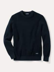 Komfort Ripp-Pullover Marine