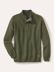 Premium Lammwoll-Troyer Oliv