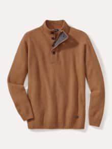 Premium Lammwoll-Troyer Camel