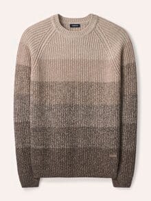 Rundhalspullover mit Farbverlauf Natur/Beige