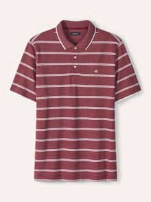 Bi-Colour Polo Dunkelrot