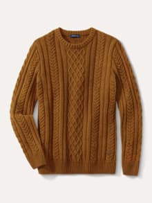 Aran-Pullover Messing