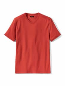 Zu schade für drunter-Shirt V-Neck Koralle
