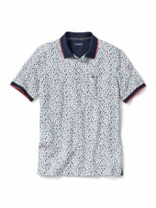 Pique-Polo Hitzefrei Druck Weiß