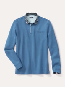 Hemdpullover 2.0 Mittelblau