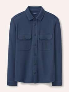Overshirt mit Struktur Marine