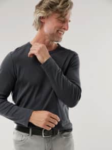 Langarm Zu schade für Drunter-Shirt Grau