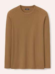 Langarm Zu schade für Drunter-Shirt Cognac
