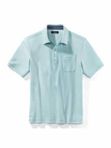 Walbusch-Kragen Polo Light Aqua