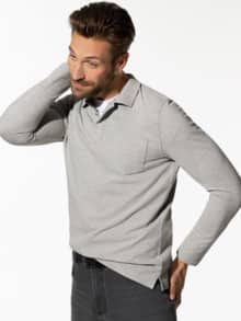 Pique-Polo Pima Cotton Mittelgrau